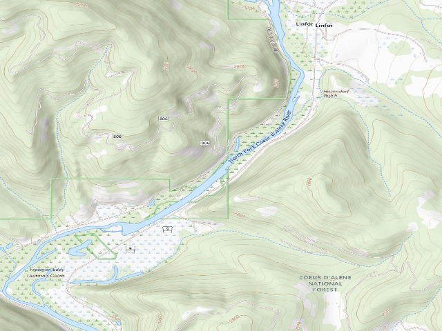 USGS topographic map of Old River Rd Mm 2.8D