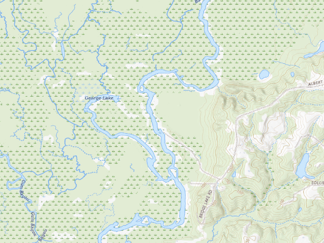 USGS topographic map of Old River WMA camp site 1