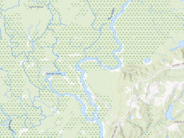 USGS topographic map of Old River WMA camp site 2