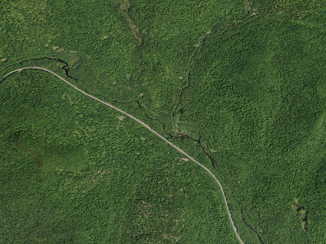 Aerial image of Old Route 8 Campsite (Jessup River Wild Forest)