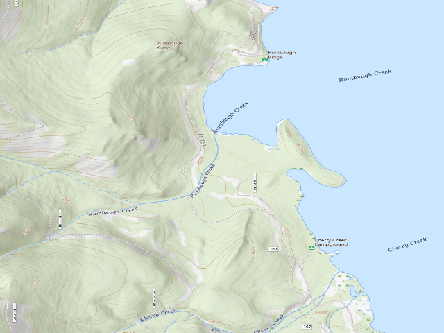 USGS topographic map of Old Rumbaugh Camp 2