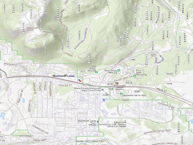 USGS topographic map of Old Shady Rest Cg