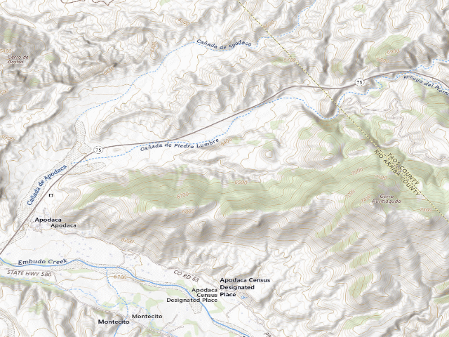 USGS topographic map of Old Spanish Trail National Historic Trail