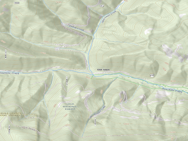 USGS topographic map of Old Town Site