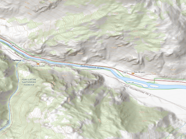 USGS topographic map of Old Yellowstone Trail-001F