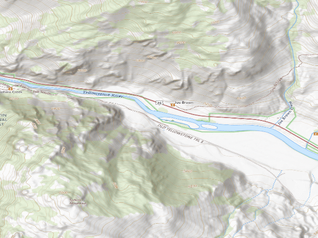 USGS topographic map of Old Yellowstone Trail-002