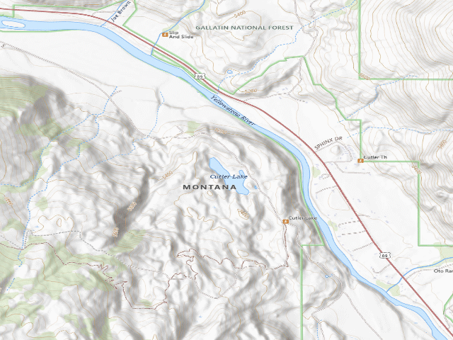 USGS topographic map of Old Yellowstone Trail-005