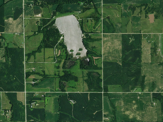 Aerial image of Olive Creek WMA