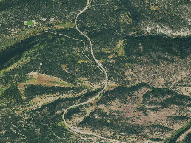 Aerial image of Olive Ridge Campground