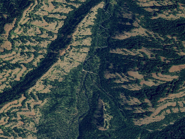 Aerial image of Ollokot Campground