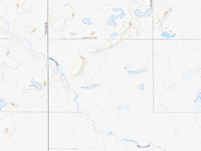 USGS topographic map of Olson WMA (Barnes County)