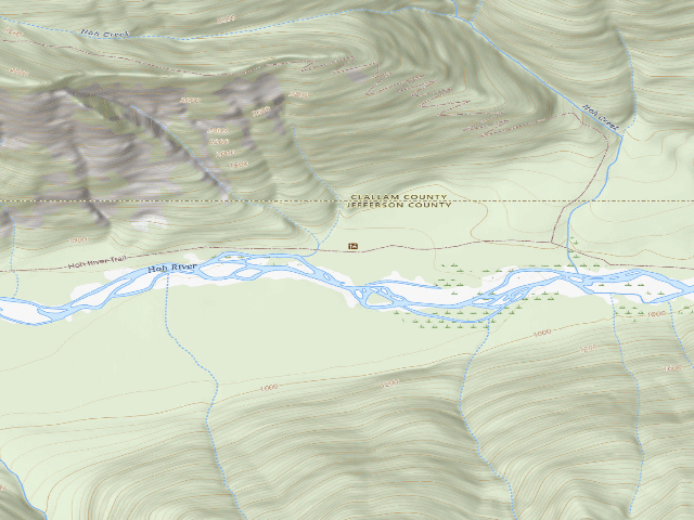 USGS topographic map of Olympus Ranger Station Camp