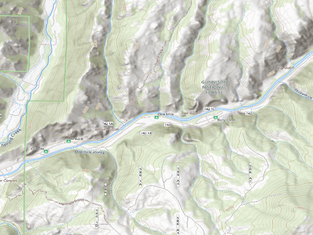 USGS topographic map of One Mile