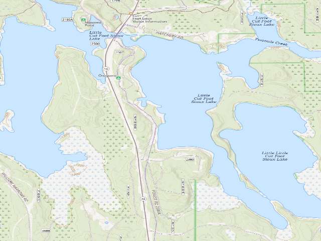 USGS topographic map of Onegume Overflow