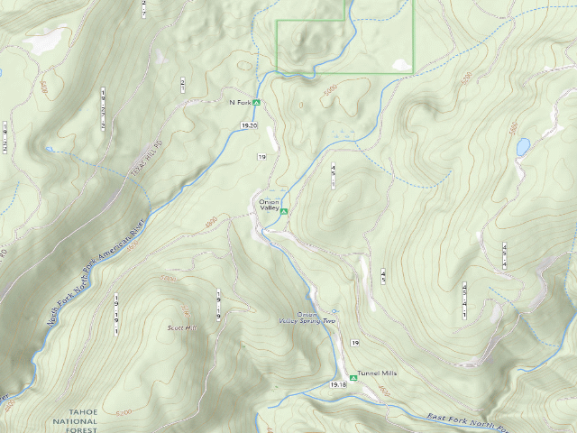 USGS topographic map of Onion Valley