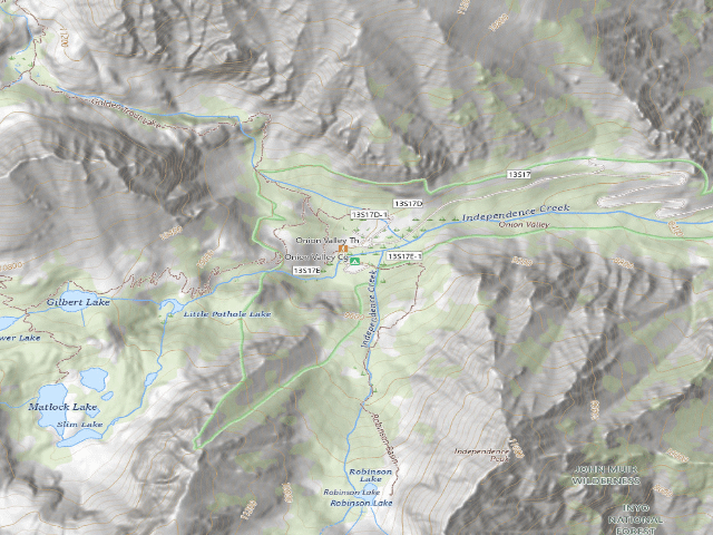 USGS topographic map of Onion Valley Campground