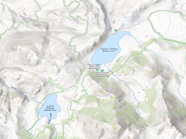 USGS topographic map of Onion Valley Campground