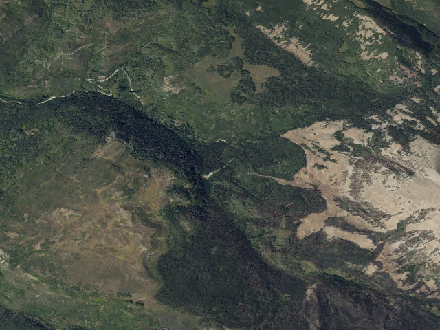 Aerial image of Oowah Campground