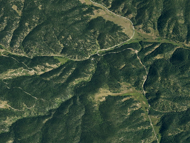 Aerial image of Ophir Creek