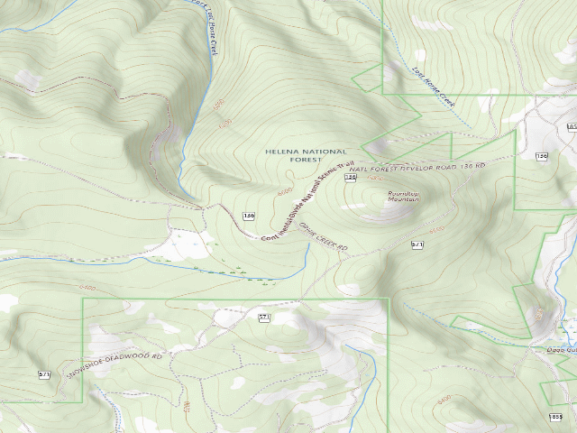 USGS topographic map of Ophir Rd 136 016