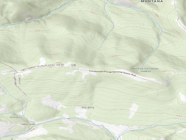 USGS topographic map of Ophir Rd 136 018