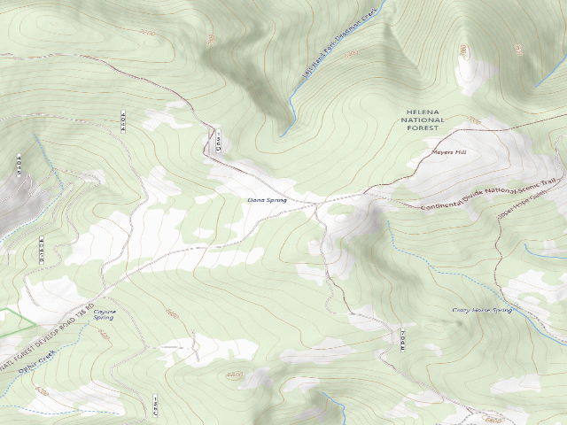 USGS topographic map of Ophir Rd 136 019
