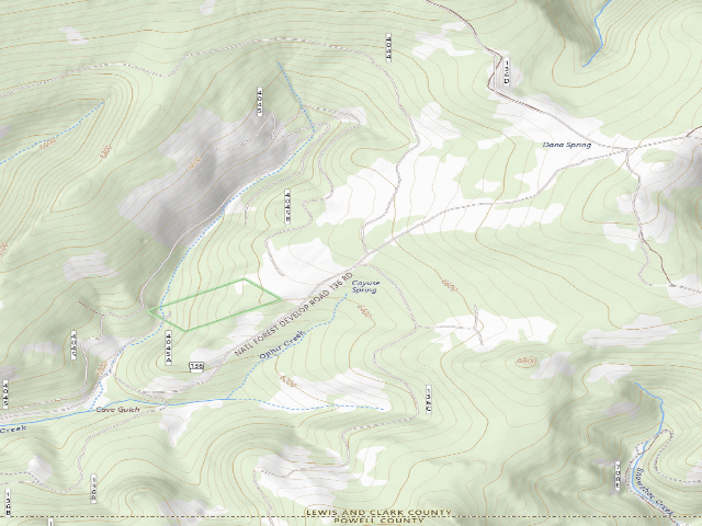 USGS topographic map of Ophir Rd 136 020