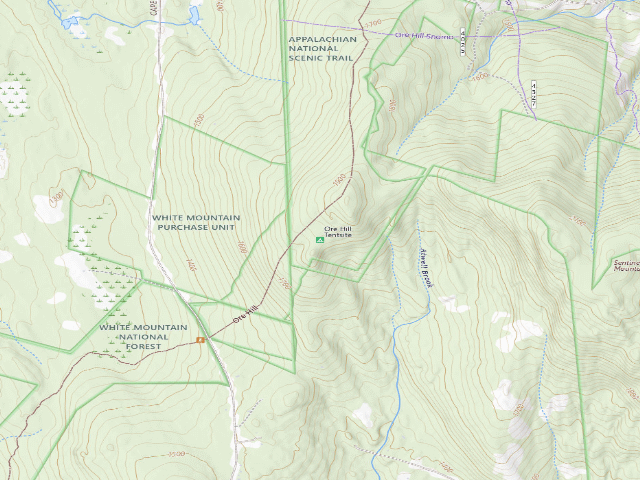 USGS topographic map of Ore Hill Tentsite