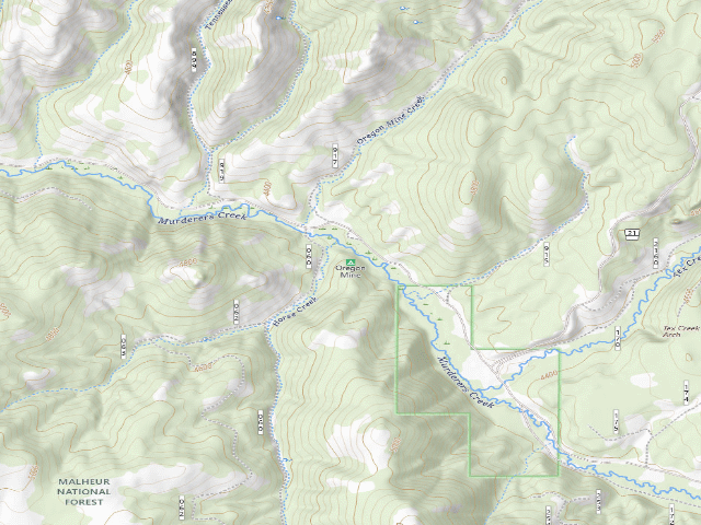 USGS topographic map of Oregon Mine