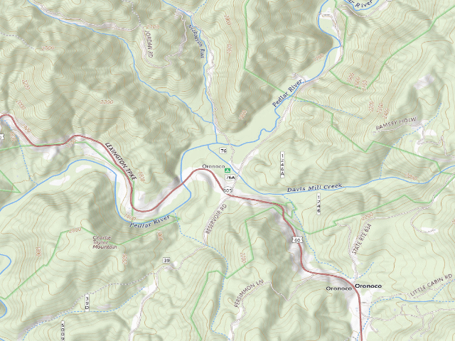 USGS topographic map of Oronoco