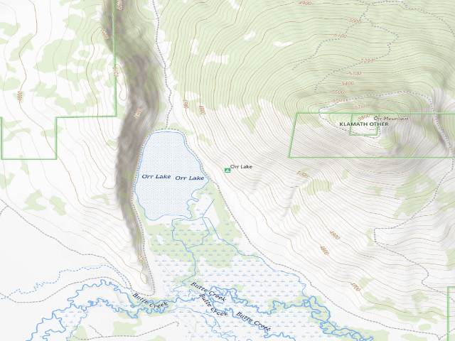 USGS topographic map of Orr Lake