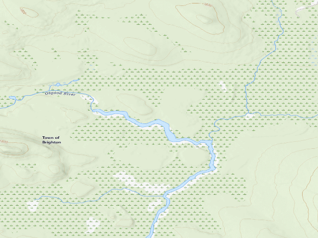 USGS topographic map of Osgood River Campsite #1 (Debar Mountain Wild Forest)