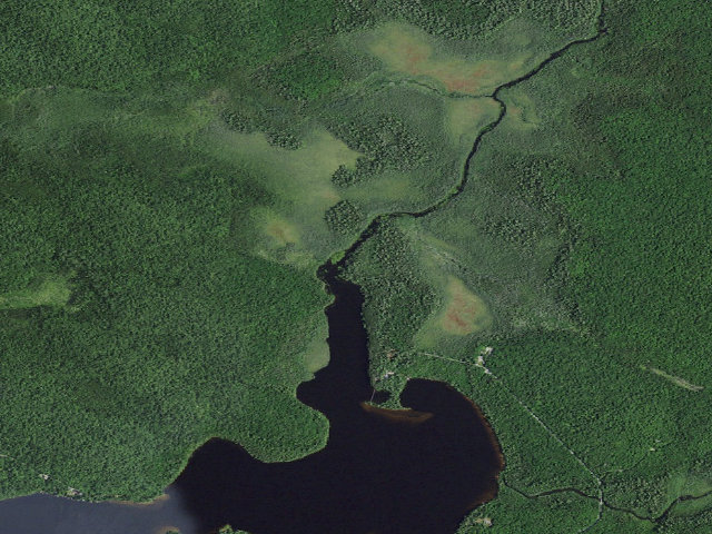 Aerial image of Osgood River Campsite #2 (Debar Mountain Wild Forest)