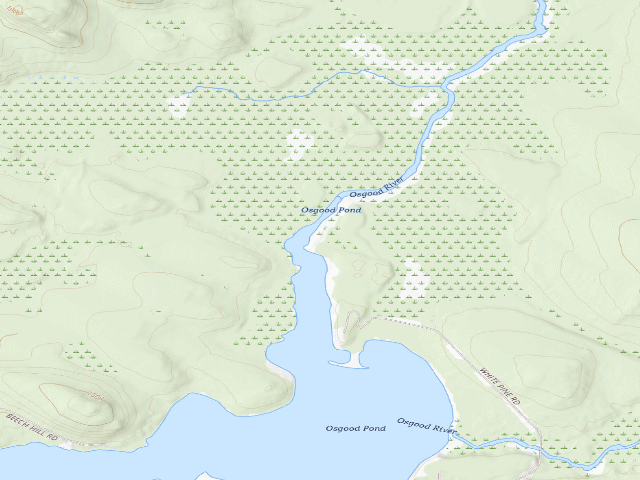 USGS topographic map of Osgood River Campsite #2 (Debar Mountain Wild Forest)