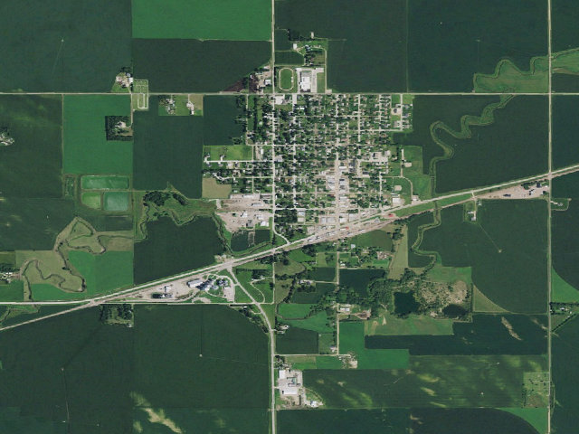 Aerial image of Osmond City Park (Poolside Park)