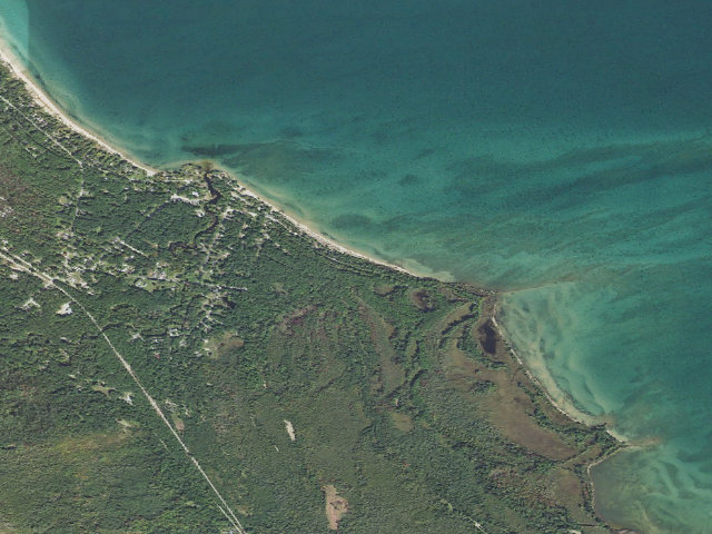 Aerial image of Ossineke State Forest Campground