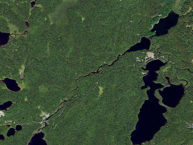 Aerial image of Oswegatchie Campsite (Watsons East Triangle Wild Forest)