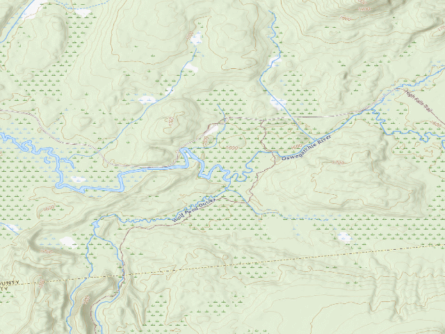 USGS topographic map of Oswegatchie River Campsite 27 (Five Ponds Wilderness)