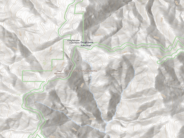 USGS topographic map of Otay Mountain Wilderness