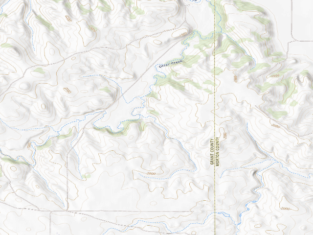 USGS topographic map of Otter Creek WMA (Grant County)