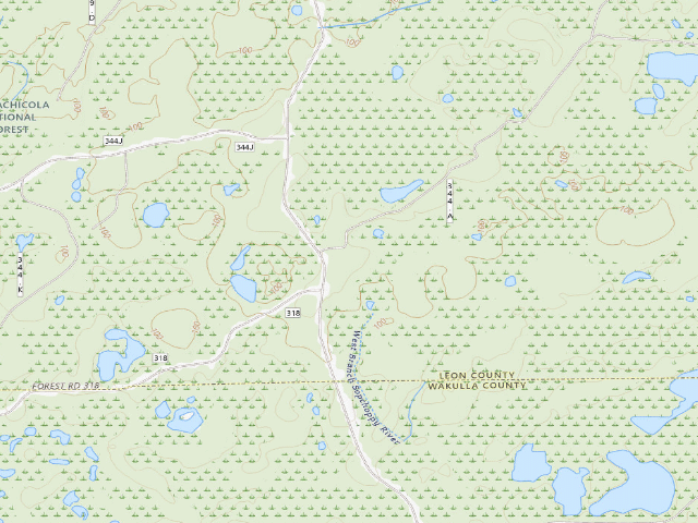 USGS topographic map of Otter Hunt Camp