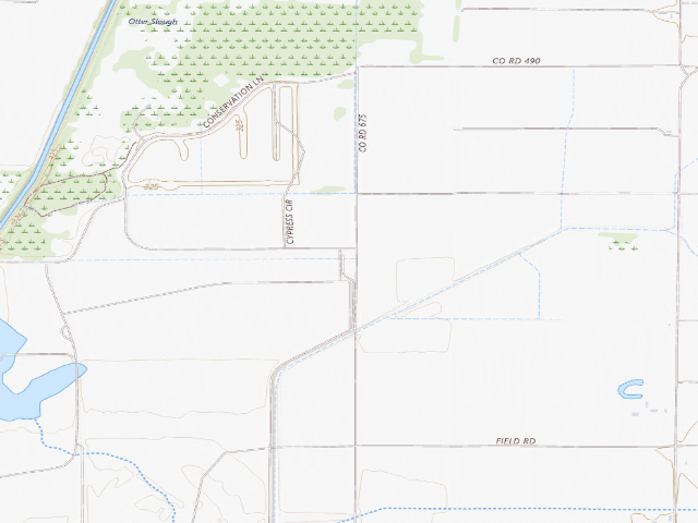 USGS topographic map of Otter Slough Conservation Area