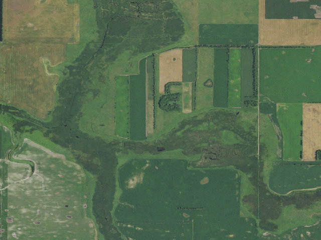 Aerial image of Otto Spies WMA (Steele County)