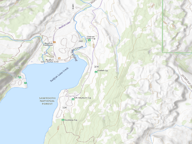 USGS topographic map of Outlet Cg