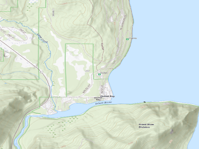 USGS topographic map of Outlet