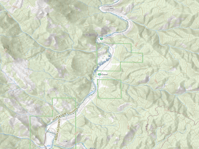 USGS topographic map of Ouzel