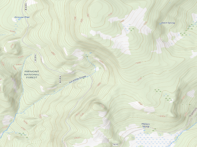 USGS topographic map of Overton Reservoir Campground