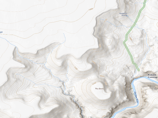 USGS topographic map of Owyhee River Wilderness Area
