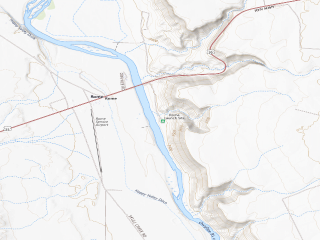 USGS topographic map of Owyhee Wild & Scenic River