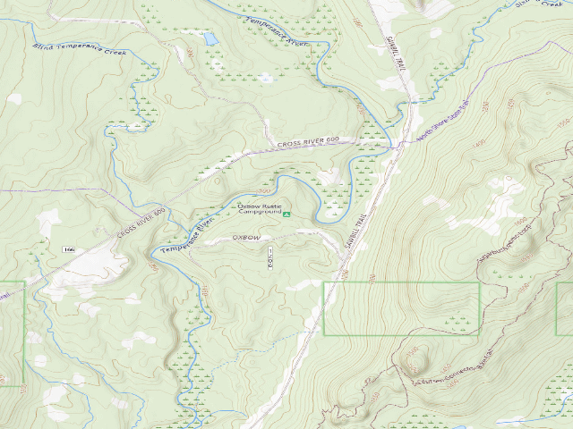 USGS topographic map of Oxbow Dispersed Campsites (3)